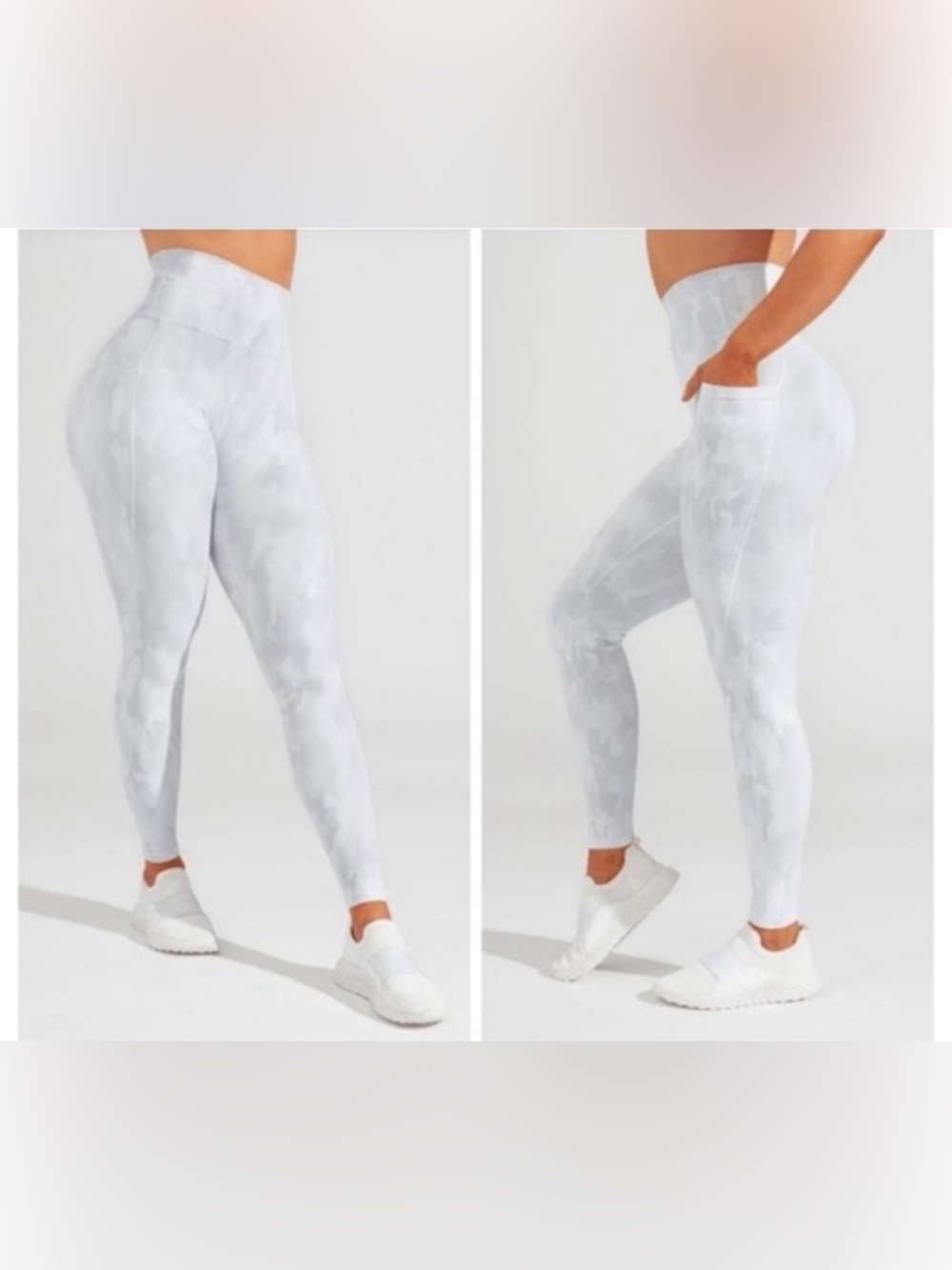BuffBunny Limitless Legging Pant Tight Snow Camo White High Glute Contour Small